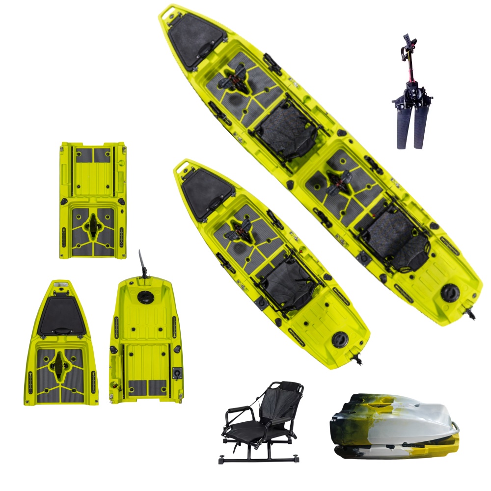Fishing Kayak Pedal Drive - 3단 분리형 2인승 모듈식 카약 (페달
