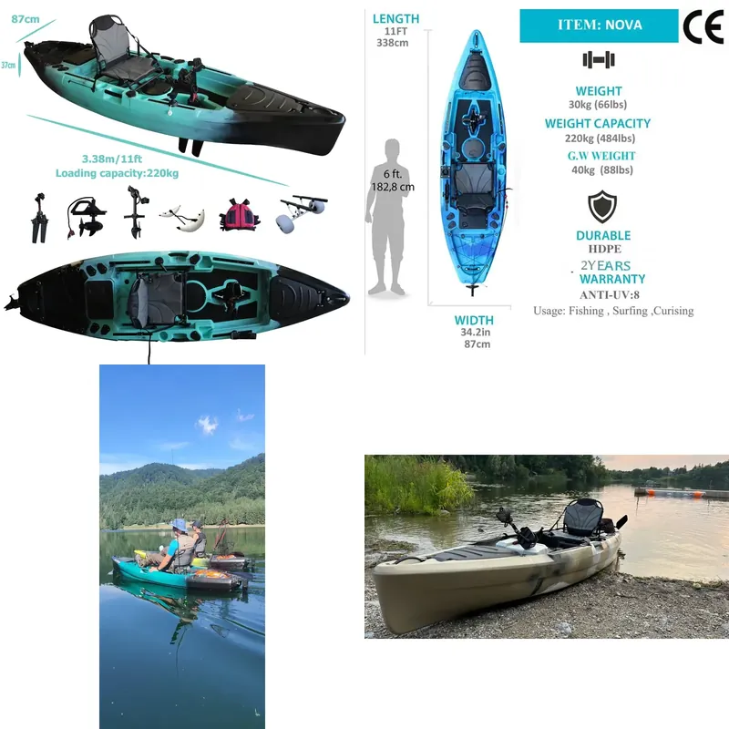 낚시용 플랩 드라이브 페달 카약 11피트 HDPE 핀  - Fishing Kayak Sit In 리뷰 및 가격